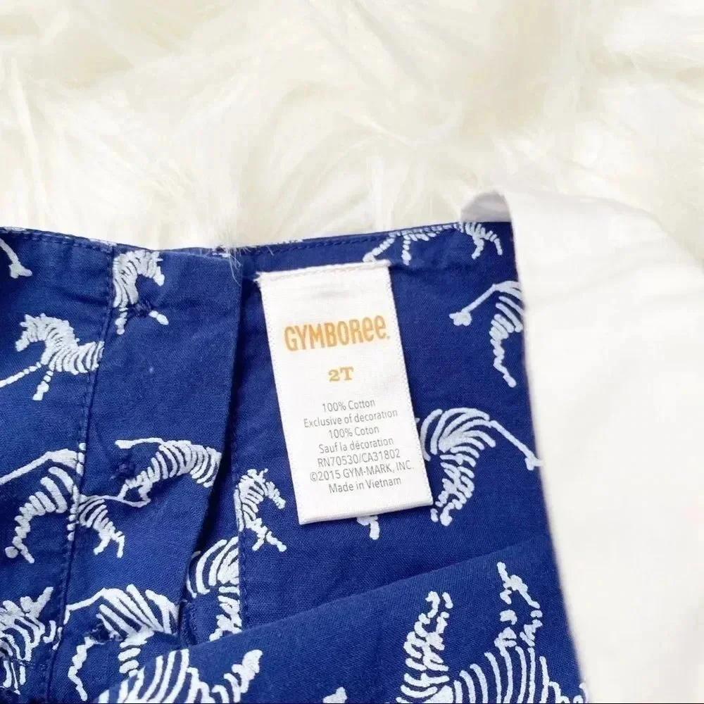 GYMBOREE Navy‎ White Zebra Cotton Sundress 2T